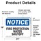 Signmission Fire Protection Water Shutoff OSHA Notice Sign, Vinyl Decal, 24in W x 18in L, 2PK OS-2PACK-NS-D-1824-L-12622 - alternate 4